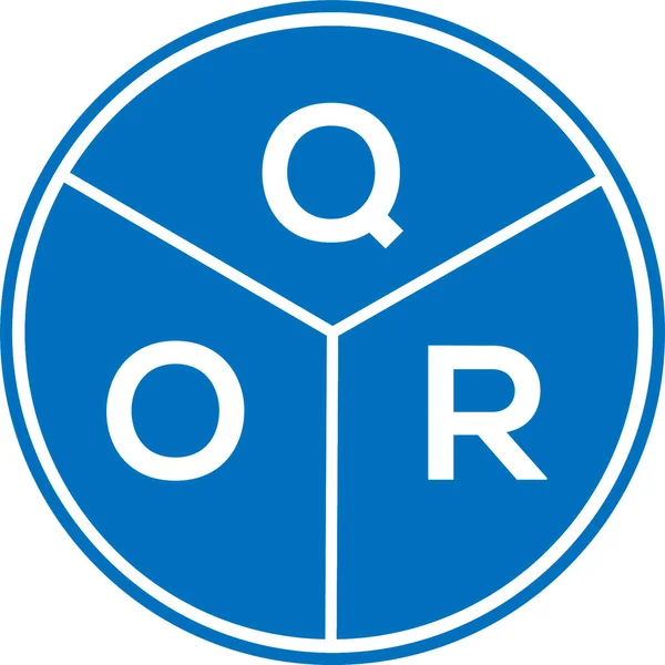 白色背景的Qor字母标识设计 Qor创意首字母首字母标识概念 Qor字母设计 — 图库矢量图片