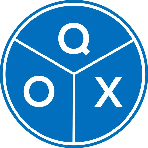 Beyaz arkaplanda QOX harfli logo tasarımı. QOX yaratıcı harflerin baş harfleri logo kavramı. QOX harf tasarımı.