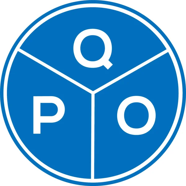 Beyaz arkaplanda QPO harfi logo tasarımı. QPO yaratıcı harflerin baş harfleri logo kavramı. QPO harf tasarımı.