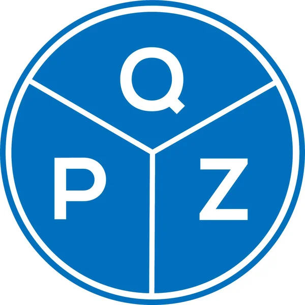 Qpz字母标识的白色背景设计 Qpz创意首字母首字母标识概念 Qpz字母设计 — 图库矢量图片