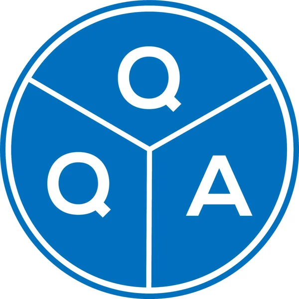 Beyaz arkaplanda QQA harfi logo tasarımı. QQA yaratıcı harflerin baş harfleri logo kavramı. QQA harf tasarımı.