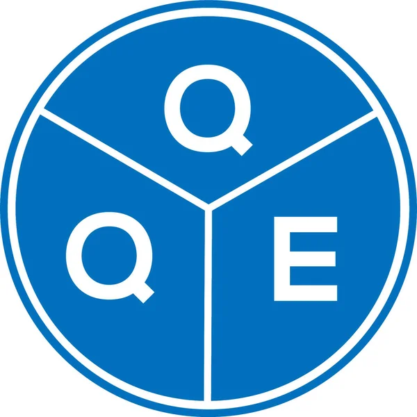 Σχεδιασμός Λογότυπου Γραμμάτων Qqe Λευκό Φόντο Qqe Δημιουργικό Πρωτότυπο Γράμμα — Διανυσματικό Αρχείο