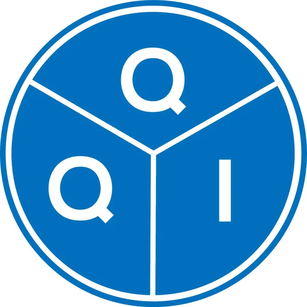 Qqi字母标识的白底设计 Qqi创意首字母首字母标识概念 Qqi字母设计 — 图库矢量图片