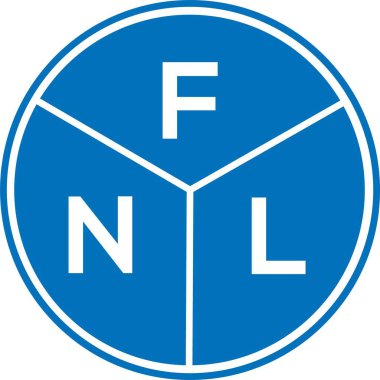 Beyaz arka planda FNL harf logosu tasarımı. FNL yaratıcı harflerin baş harfleri logo kavramı. FNL harf tasarımı.