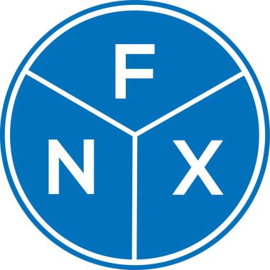 Beyaz arka planda FNX harfli logo tasarımı. FNX yaratıcı harflerin baş harfleri logo kavramı. FNX harf tasarımı.