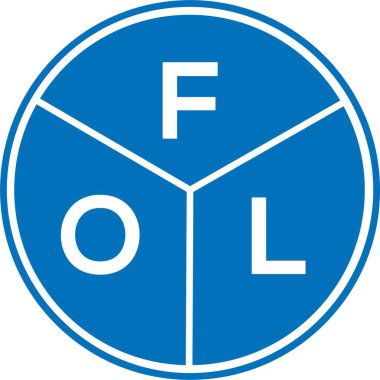 Beyaz arkaplanda FOL harfi logo tasarımı. FOL yaratıcı harflerin baş harfleri logo kavramı. FOL harf tasarımı.