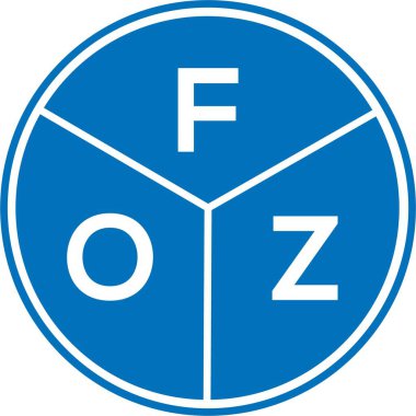 Beyaz arkaplanda FOZ harfi logo tasarımı. FOZ yaratıcı harflerin baş harfleri logo kavramı. FOZ harf tasarımı.