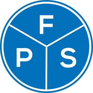 Beyaz arka planda FPS harfli logo tasarımı. FPS yaratıcı harfler logosu konsepti. FPS harf tasarımı.