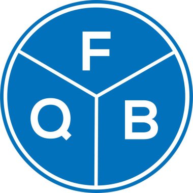 Beyaz arka planda FQB harfi logo tasarımı. FQB yaratıcı harflerin baş harfleri logo kavramı. FQB harf tasarımı.