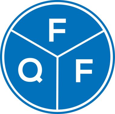 Beyaz arkaplanda FQF harf logosu tasarımı. FQF yaratıcı harflerin baş harfleri logo kavramı. FQF harf tasarımı.