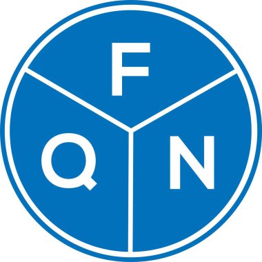 Beyaz arka planda FQN harf logosu tasarımı. FQN yaratıcı harflerin baş harfleri logo kavramı. FQN harf tasarımı.