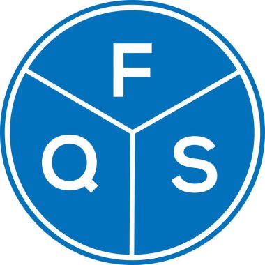 Beyaz arka planda FQR harf logosu tasarımı. FQR yaratıcı harflerin baş harfleri logo kavramı. FQR harf tasarımı.