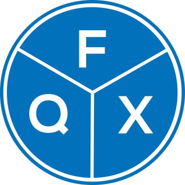 Beyaz arkaplanda FQX harf logosu tasarımı. FQX yaratıcı harflerin baş harfleri logo kavramı. FQX harf tasarımı.