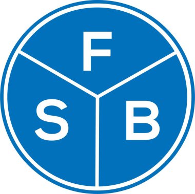 Beyaz arka planda FSB harfi logo tasarımı. FSB yaratıcı harflerin baş harfleri logo kavramı. FSB harf tasarımı.