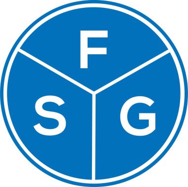 Beyaz arkaplanda FSG harf logosu tasarımı. FSG yaratıcı harflerin baş harfleri logo kavramı. FSG harf tasarımı.