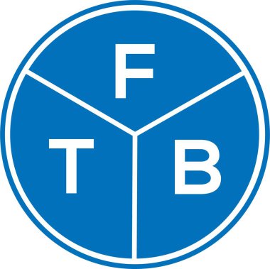 Beyaz arka planda FTB harfi logo tasarımı. FTB yaratıcı harflerin baş harfleri logo kavramı. FTB harf tasarımı.
