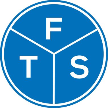 Beyaz arka planda FTS harfi logo tasarımı. FTS yaratıcı harfler logosu konsepti. FTS harf tasarımı.