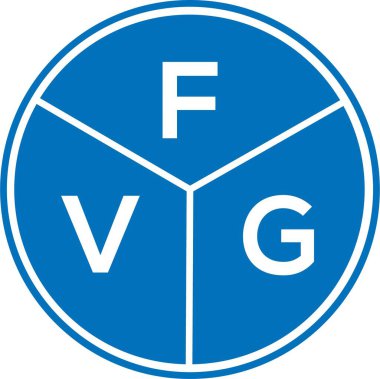 Beyaz arka planda FVG harf logosu tasarımı. FVG yaratıcı harflerin baş harfleri logo kavramı. FVG harf tasarımı.