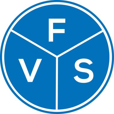Beyaz arka planda FVS harf logosu tasarımı. FVS yaratıcı harflerin baş harfleri logo kavramı. FVS harf tasarımı.