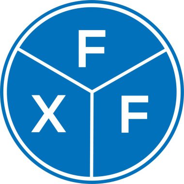 Beyaz arkaplanda FXF harf logosu tasarımı. FXF yaratıcı harf logosu konsepti. FXF harf tasarımı.