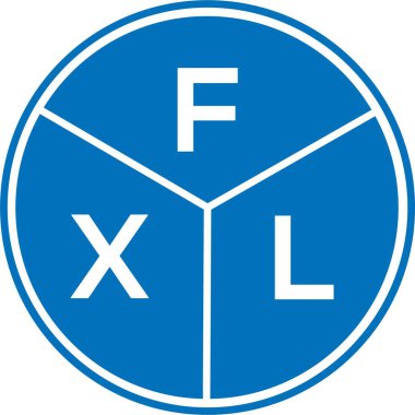 Beyaz arkaplanda FXL harf logosu tasarımı. FXL yaratıcı harflerin baş harfleri logo kavramı. FXL harf tasarımı.
