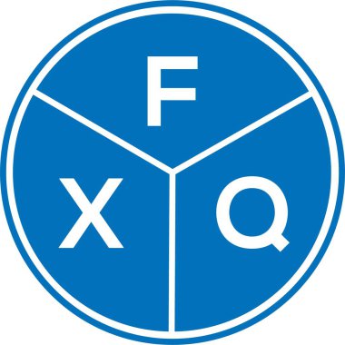 Beyaz arka planda FXQ harf logosu tasarımı. FXQ yaratıcı harflerin baş harfleri logo kavramı. FXQ harf tasarımı.