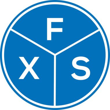 Beyaz arkaplanda FXS harf logosu tasarımı. FXS yaratıcı harflerin baş harfleri logo kavramı. FXS harf tasarımı.
