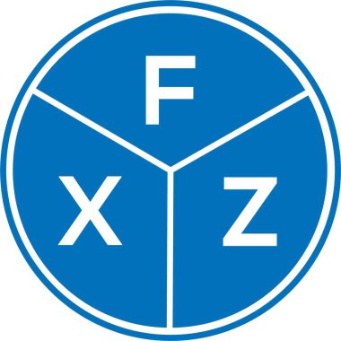 Beyaz arkaplanda FXZ harf logosu tasarımı. FXZ yaratıcı harflerin baş harfleri logo kavramı. FXZ harf tasarımı.