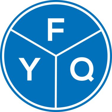 Beyaz arka planda FYQ harf logosu tasarımı. FYQ yaratıcı harflerin baş harfleri logo konsepti. FYQ harf tasarımı.