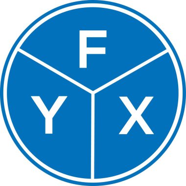 Beyaz arka planda FYX harfli logo tasarımı. FYX yaratıcı harflerin baş harfleri logo kavramı. FYX harf tasarımı.