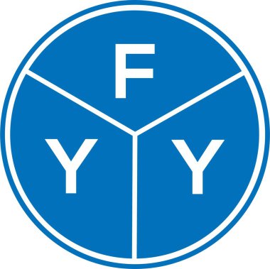 Beyaz arka planda FYY harf logosu tasarımı. FYY yaratıcı harflerin baş harfleri logo kavramı. FYY harf tasarımı.