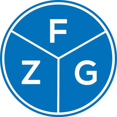 Beyaz arkaplanda FZG harf logosu tasarımı. FZG yaratıcı harflerin baş harfleri logo kavramı. FZG harf tasarımı.