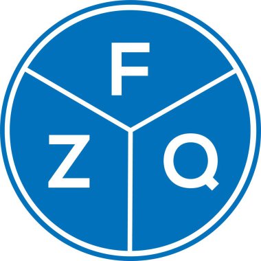 Beyaz arka planda FZQ harfi logo tasarımı. FZQ yaratıcı harflerin baş harfleri logo kavramı. FZQ harf tasarımı.