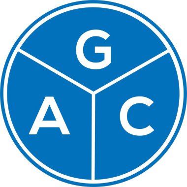 Beyaz arka planda GAC harf logosu tasarımı. GAC yaratıcı harf logosu konsepti. GAC harf tasarımı.