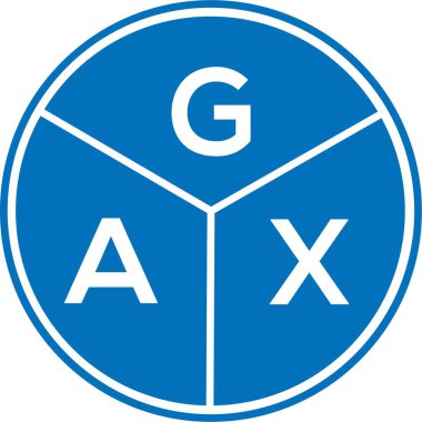 Beyaz arka planda GAX harfli logo tasarımı. GAX yaratıcı harf logosu konsepti. GAX harf tasarımı.