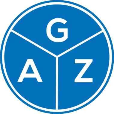 Beyaz arka planda GAZ harfi logo tasarımı. GAZ yaratıcı harf logosu konsepti. GAZ harf tasarımı.
