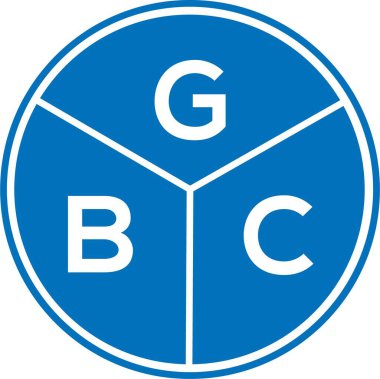 Beyaz arka planda GBC harf logosu tasarımı. GBC yaratıcı harflerin baş harfleri logo kavramı. GBC harf tasarımı.