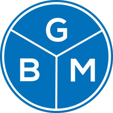 Beyaz arka planda GBM harfi logo tasarımı. GBM yaratıcı harflerin baş harfleri logo kavramı. GBM harf tasarımı.