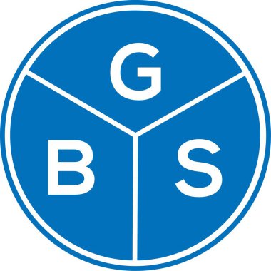 Beyaz arka planda GBS harf logosu tasarımı. GBS yaratıcı harfler logosu konsepti. GBS harf tasarımı.