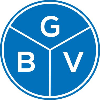 Beyaz arka planda GBV harf logosu tasarımı. GBV yaratıcı harflerin baş harfleri logo kavramı. GBV harf tasarımı.