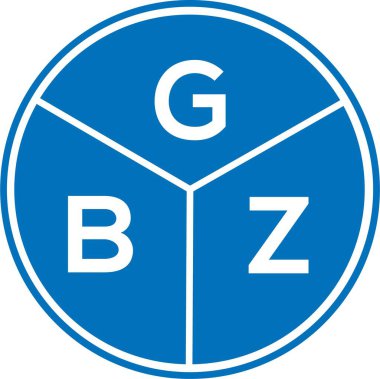 Beyaz arka planda GBZ harf logosu tasarımı. GBZ yaratıcı harflerin baş harfleri logo kavramı. GBZ harf tasarımı.