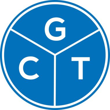 Beyaz arka planda GCT harfi logo tasarımı. GCT yaratıcı harflerin baş harfleri logo kavramı. GCT harf tasarımı.