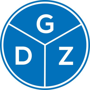 Beyaz arka planda GDZ harf logosu tasarımı. GDZ yaratıcı harflerin baş harfleri logo kavramı. GDZ harf tasarımı.