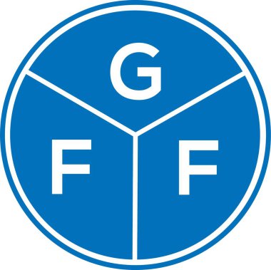 Beyaz arka planda GFF harf logosu tasarımı. GFF yaratıcı harf logosu konsepti. GFF harf tasarımı.
