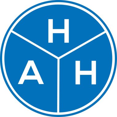 Beyaz arka planda HAH harf logosu tasarımı. Yaratıcı harflerin baş harfleri logo konsepti. HAH harf tasarımı.