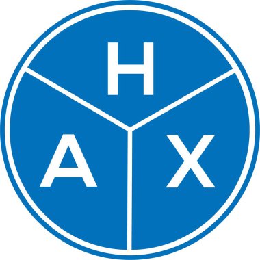 Beyaz arka planda HAX harfli logo tasarımı. HAX yaratıcı harf logosu konsepti. HAX harf tasarımı.