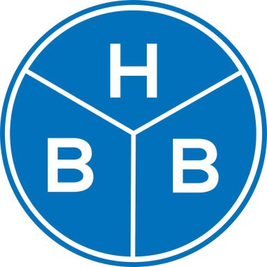 Beyaz arka planda HBB harfi logo tasarımı. HBB yaratıcı harflerin baş harfleri logo kavramı. HBB harf tasarımı.