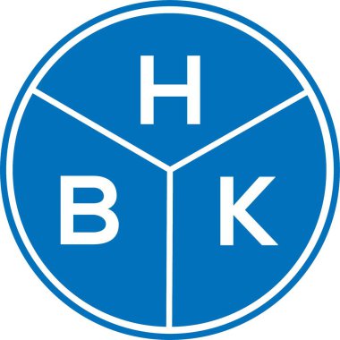 Beyaz arkaplanda HBK harf logosu tasarımı. HBK yaratıcı harflerin baş harfleri logo kavramı. HBK harf tasarımı.