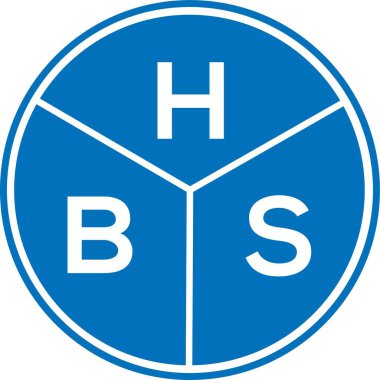 Beyaz arka planda HBS harf logosu tasarımı. HBS yaratıcı harflerin baş harfleri logo kavramı. HBS harf tasarımı.