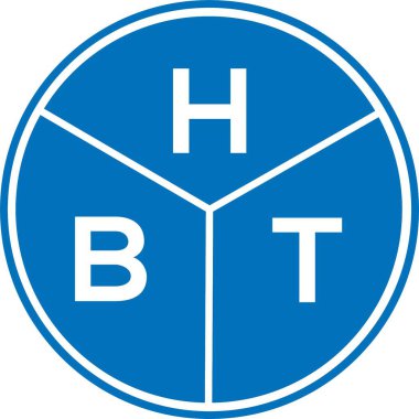 Beyaz arkaplanda HBT harf logosu tasarımı. HBT yaratıcı harflerin baş harfleri logo kavramı. HBT harf tasarımı.